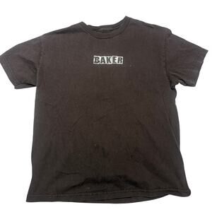 Baker Skateboard Logo Faded Short Sleeve T Shirt Men's Large Y2K Skater